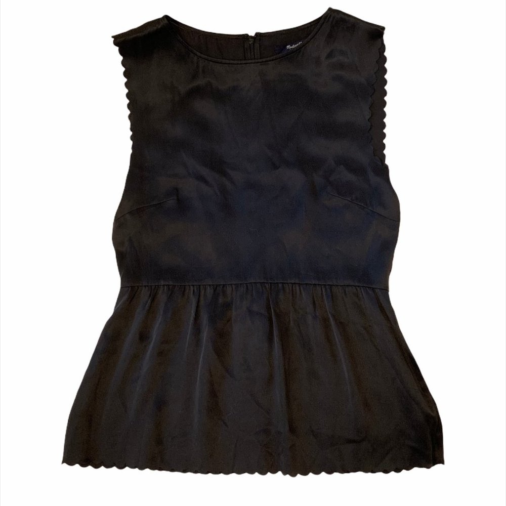 Madewell Scalloped Sleeveless Top Size Small